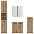 vidaXL Sada kúpeľňového nábytku 4 pcs Remeselný dub Kompozitné drevo