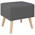 vidaXL Nočné stolíky 2 ks tmavosivé 40x35x40 cm látkové
