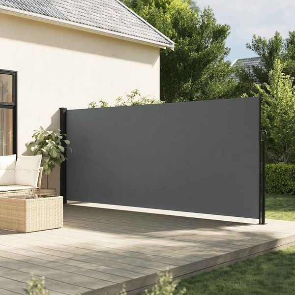 vidaXL Zaťahovacia bočná markíza, antracitová 160x500 cm