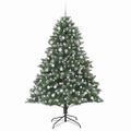 vidaXL Umelý vianočný stromček Zelená 240 cm PVC, plast a oceľ