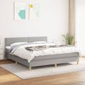 vidaXL Boxspring posteľ s matracom svetlosivá 100x200 cm látka