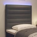 vidaXL LED hlavová doska s LED pásikmi Tmavo šedá 80 cm látka