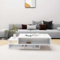 vidaXL Konferenčný stolík lesklý biely 105x55x32 cm kompozitné drevo