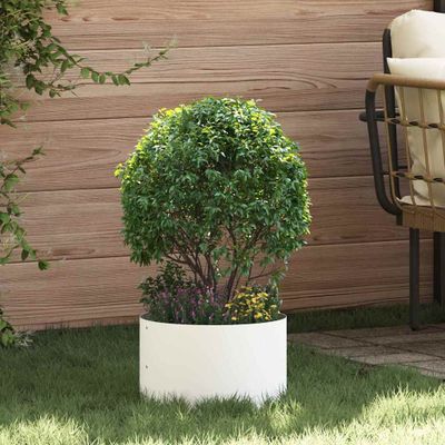 vidaXL Krúžok na kvetináče 5 pcs Biela 30 x 30 x 20 cm