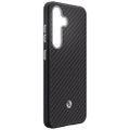 Puzdro Samsung Enzo Aramid pre Samsung Galaxy S25+ Čierna-Strieborná