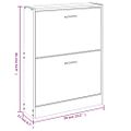 vidaXL Botník Sivý dub sonoma 59x17x81 cm spracované drevo