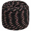 vidaXL Lodné lano čierne 16 mm 100 m polypropylén