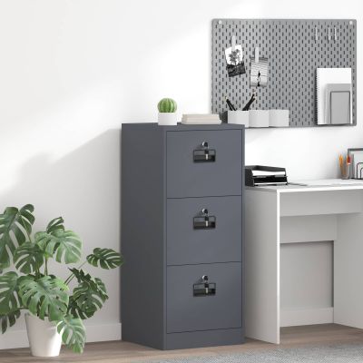 vidaXL Skriňa na dokumenty so zásuvkou Antracit 45,5 x 42 x 106,5 cm