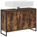 vidaXL Kúpeľňová skriňa Dymová dub 90 x 30 x 60 cm Kompozitné drevo