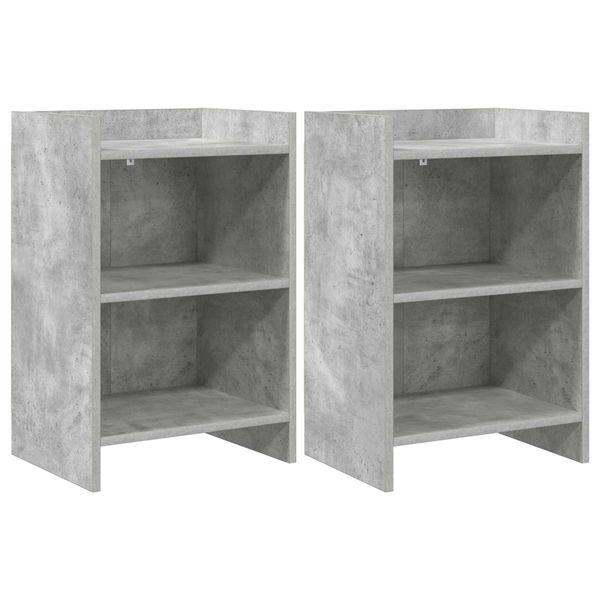 vidaXL Nočné stolíky 2 pcs Betónovo sivá 40 x 30 x 60 cm