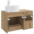 vidaXL Sada kúpeľňového nábytku 2 ks Dub artisan Kompozitné drevo