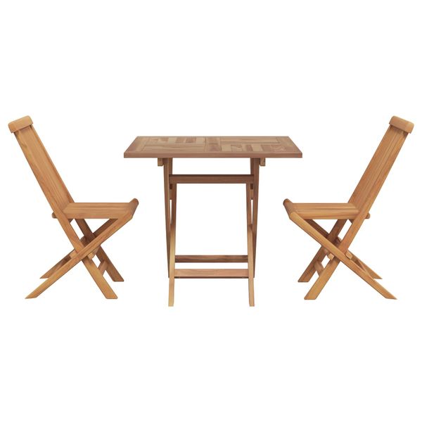 vidaXL Záhradný jedálenský set 3 pcs Hnedá Pevné akáciové drevo