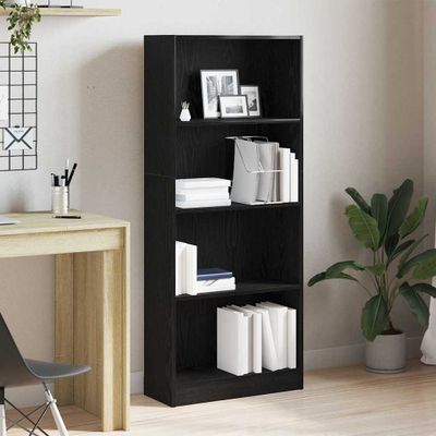 vidaXL Regál na knihy Čierny dub 60 x 24 x 143 cm Kompozitné drevo