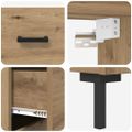 vidaXL Highboard Remeselný dub 69,5 x 34 x 180 cm Kompozitné drevo