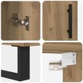 vidaXL Highboard 2 ks Remeselný dub 69,5 x 34 x 180 cm