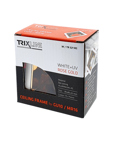 Podhľadový rámček pre MR16, GU10 TRIXLINE W/TR 521 RG, štvorcový