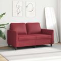 vidaXL 2-miestna pohovka vínovočervená 120 cm umelá koža