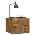 vidaXL Nočný stolík dymový dub 40x30x30 cm spracované drevo