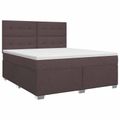 vidaXL Posteľ boxspring s matracom Tmavohnedá 160 x 200 cm Látka