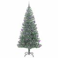vidaXL Umelý vianočný stromček, snehom obalený, s LED svetlom 210 cm