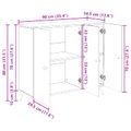 vidaXL Servírovacia skriňa Čierna 89 x 34,5 x 80 cm Kompozitné drevo