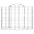vidaXL Oblúkové gabionové koše 18 ks 200x50x140/160 cm pozink. železo