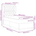 vidaXL Posteľ s pružinovým rámom Tmavo šedá 200 x 80 cm Zamat