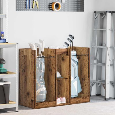 vidaXL Golfová skriňa Jednofarebný Staré drevo 102 x 45 x 85,5 cm