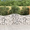 vidaXL Oblúkové gabionové koše 13 ks 200x50x80/100 cm pozink. železo
