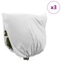 vidaXL Covers na fleece pre ochranu rastlín pred mrazom 3 ks Biela