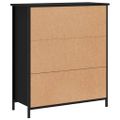 vidaXL Komoda čierna 70x30x80 cm kompozitné drevo