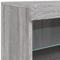 vidaXL Komoda s LED svetlami sivá sonoma 142,5x37x67 cm