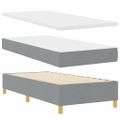 vidaXL Posteľ s pružinovým rámom Svetlosivá 80 x 200 cm látka