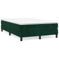 vidaXL Posteľný rám s boxspringom tmavozelený 120x200 cm zamat