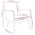 vidaXL Kreslo krémové 62x79x79 cm zamat