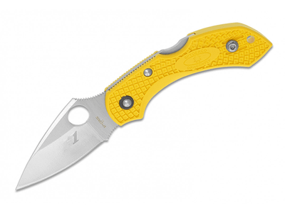 Spyderco C28PYL2 Dragonfly 2 Salt Lightweight Plain vreckový nôž 5,8 cm, Satin,  žltá, FRN