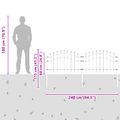 vidaXL Záhradný plot WOERDEN 240 x 115 cm Povrchovo upravená oceľ Sivá