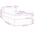 vidaXL Posteľný rám boxsping s matracom bledosivý 90x220 cm zamat