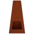 vidaXL Ohnivá misa Hrdzavý 50 x 35 x 100 cm Poveternostne odolná oceľ