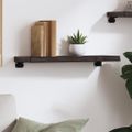 vidaXL Nástenná polica tmavohnedá 60x20x4 cm ošetrený dubový masív