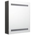 vidaXL LED kúpeľňová zrkadlová skrinka antracitová 50x14x60 cm