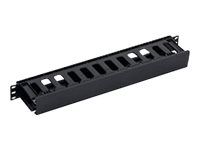 19'' vyväzovací panel 1U plastový, čierny RAL9005