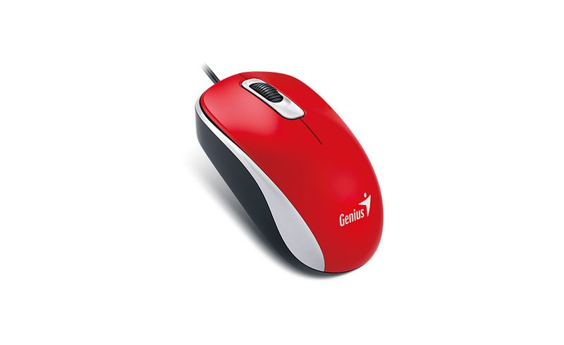 GENIUS DX-110/Kancelárska/Optická/1 000 DPI/Drôtová USB/Červená