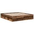 vidaXL Posteľný rám bez matraca staré drevo 180x200cm kompozitné drevo