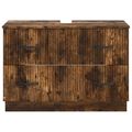 vidaXL Kúpeľňová skrinka pod umývadlo HOORN Dymový dub 82 x 41 x 56 cm