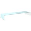 vidaXL TV stojan/stojan pod monitor, sklo, zelený 110x30x13 cm