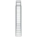 vidaXL Oblúkové gabiónové koše 4ks 200x30x160/180cm pozinkované železo