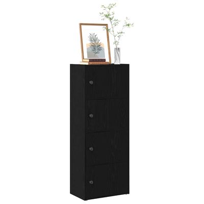 vidaXL Knižnica čierny dub 40x24x102 cm kompozitné drevo