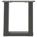 vidaXL Nohy konferenčného stolíka v tvare U, 2 ks, antracitové, 30 x (30-31) cm, oceľové