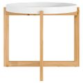 vidaXL Konferenčný stolík biely 53x53x43,5 cm sprac. drevo a borovica